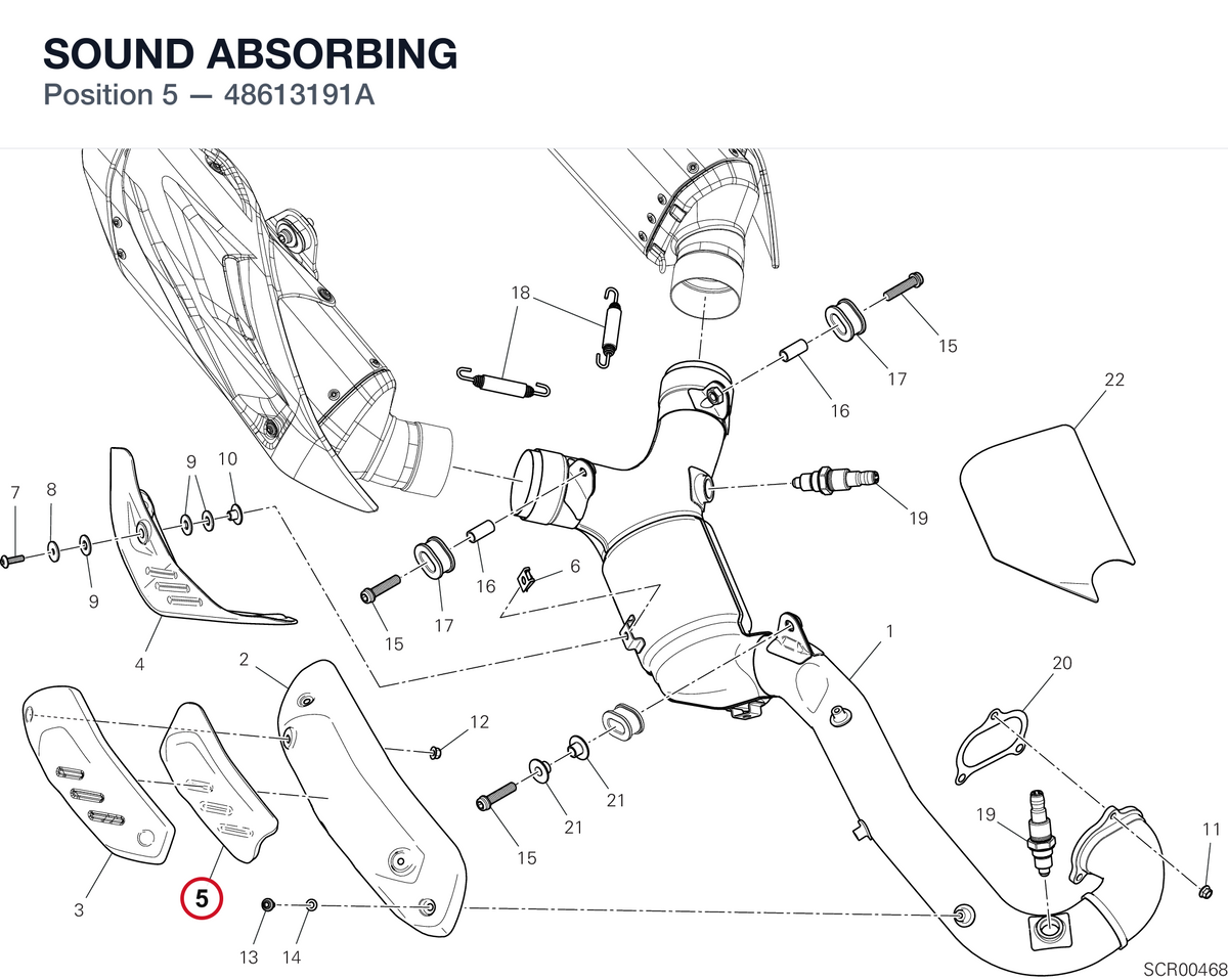 SOUND ABSORBING 48613191A diagram position