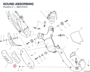 SOUND ABSORBING 48613191A diagram position