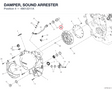 DAMPER, SOUND ARRESTER 48613211A diagram position