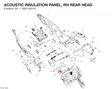 ACOUSTIC INSULATION PANEL, RH REAR HEAD 48613421A diagram position