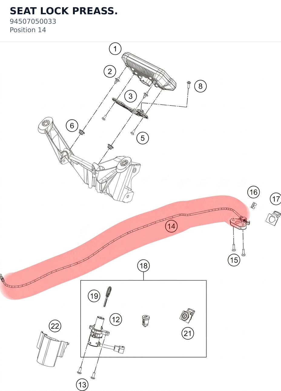 Diagram preview: SEAT LOCK PREASS. (94507050033)