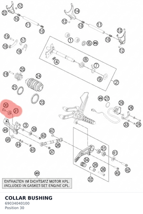 Diagram preview: COLLAR BUSHING (69034040100)