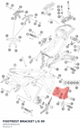 Diagram preview: FOOTREST BRACKET L/S        09 (6900303800033S)