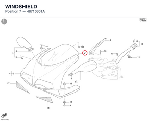 WINDSHIELD 48710301A diagram position