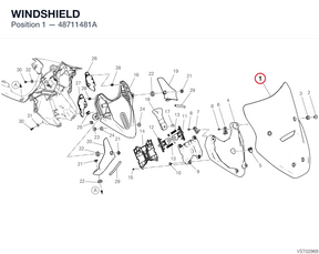 WINDSHIELD 48711481A diagram position