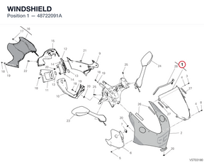 WINDSHIELD 48722091A diagram position