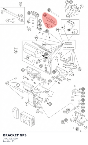 Diagram preview: BRACKET GPS (76712092000)