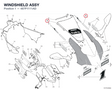 WINDSHIELD ASSY 487P1111AD diagram position