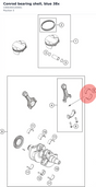 Diagram preview: Conrod bearing shell, blue 38x (C900300140001)