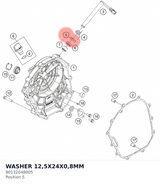 Diagram preview: WASHER 12,5X24X0,8MM (90132048005)