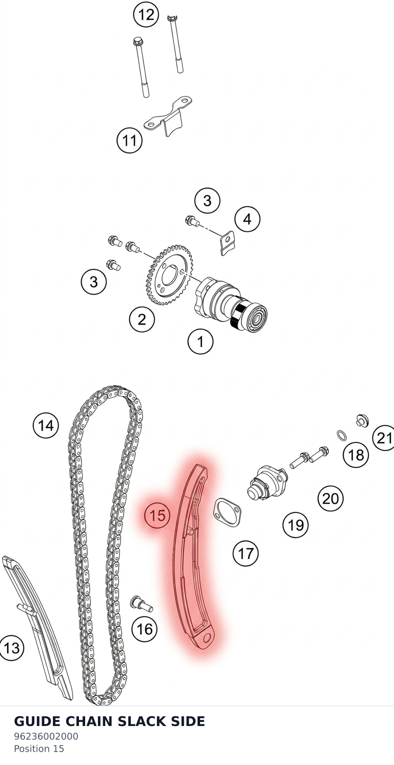 Diagram preview: GUIDE CHAIN SLACK SIDE (96236002000)