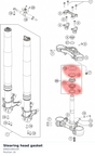 Diagram preview: Stearing head gasket (69001084100)