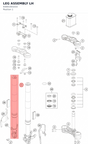 Diagram preview: LEG ASSEMBLY LH (93001001033)