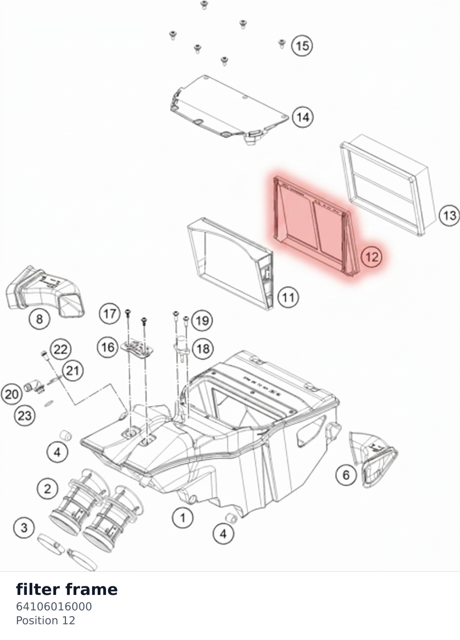 Diagram preview: filter frame (64106016000)