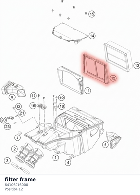 Diagram preview: filter frame (64106016000)