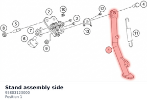 Diagram preview: Stand assembly side (95803123000)
