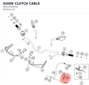 Diagram preview: GUIDE CLUTCH CABLE (95832060050)