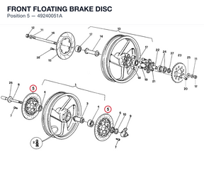 FRONT FLOATING BRAKE DISC