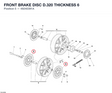 FRONT BRAKE DISC D.320 THICKNESS 6