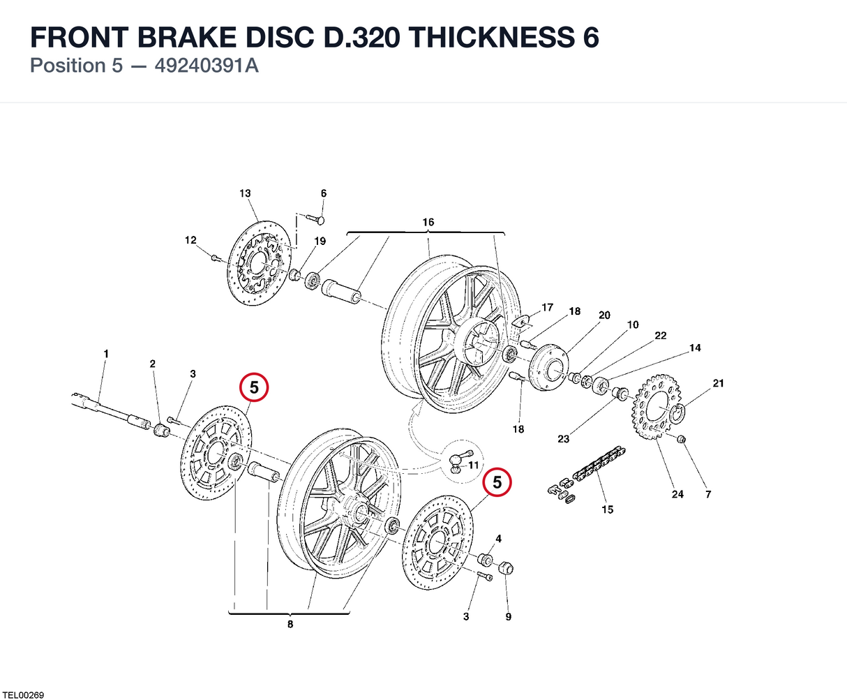 FRONT BRAKE DISC D.320 THICKNESS 6