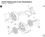 FRONT BRAKE DISC D.305 THICKNESS 6