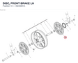 DISC, FRONT BRAKE LH 49240891A diagram position