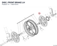 DISC, FRONT BRAKE LH 49241351A diagram position