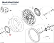 REAR BRAKE DISC 49242002A diagram position