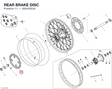 REAR BRAKE DISC 49242003A diagram position