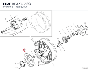 REAR BRAKE DISC 49242011A diagram position