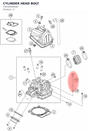 Diagram preview: CYLINDER HEAD BOLT (79530044000)