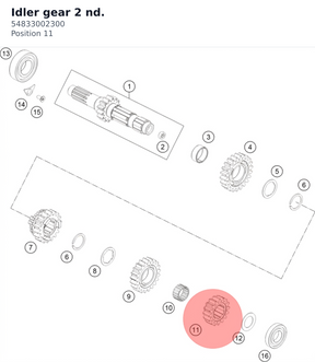 Diagram preview: Idler gear 2 nd. (54833002300)