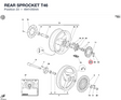 REAR SPROCKET T46 49410504A diagram position