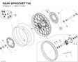 REAR SPROCKET T49 49417171AA diagram position