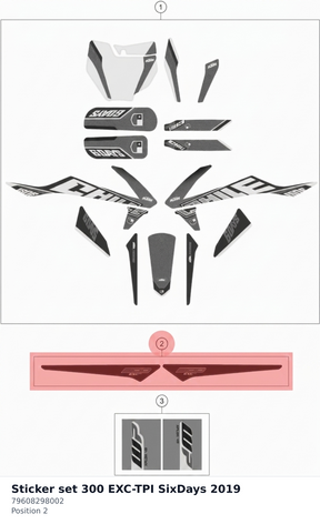 Diagram preview: Sticker set 300 EXC-TPI SixDays 2019 (79608298002)