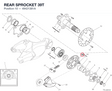 REAR SPROCKET 39T 49421381A diagram position