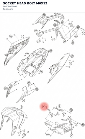 Diagram preview: SOCKET HEAD BOLT M6X12 (90508006001)