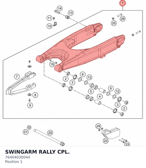 Diagram preview: SWINGARM RALLY CPL. (76404030044)