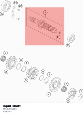 Diagram preview: input shaft (79533501000)