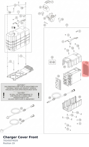 Diagram preview: Charger Cover Front (70145074020)