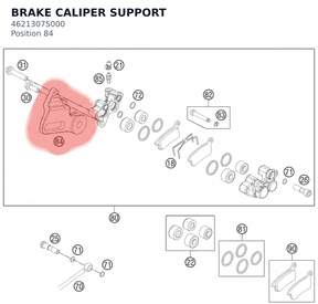 Diagram preview: BRAKE CALIPER SUPPORT (46213075000)