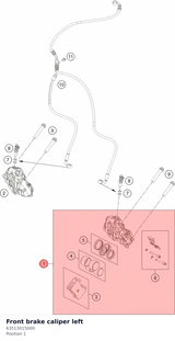 Diagram preview: Front brake caliper left (63513015000)