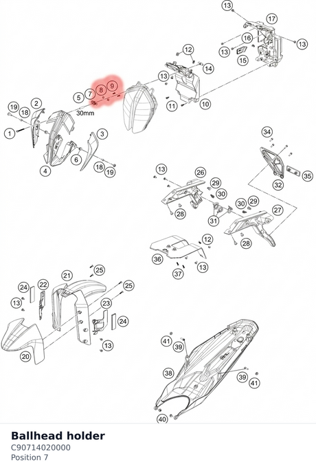 Diagram preview: Ballhead holder (C90714020000)