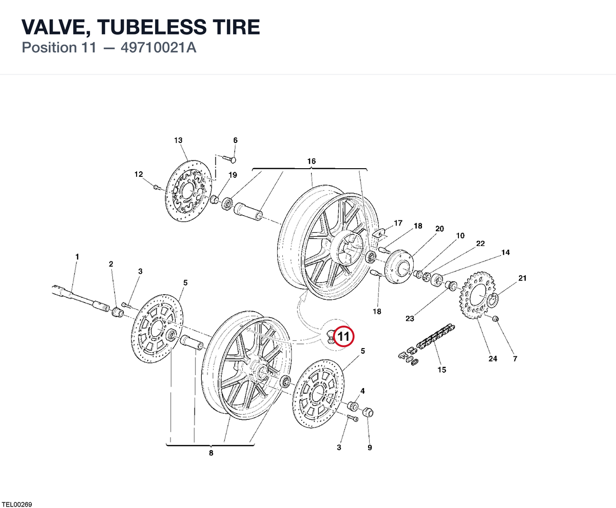 VALVE, TUBELESS TIRE