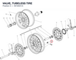 VALVE, TUBELESS TIRE 49720041A diagram position