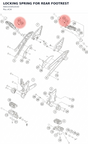 Diagram preview: LOCKING SPRING FOR REAR FOOTREST (A60103052030)
