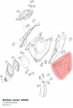 Diagram preview: Airbox cover white (4720600300028)