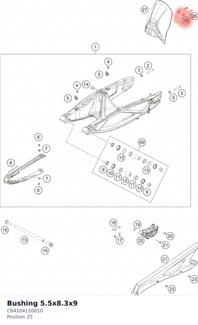 Diagram preview: Bushing 5.5x8.3x9 (C64104150010)
