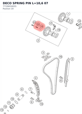 Diagram preview: DECO SPRING PIN L=10,6 07 (77336016055)