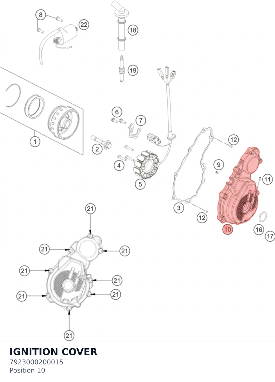 Diagram preview: IGNITION COVER (7923000200015)